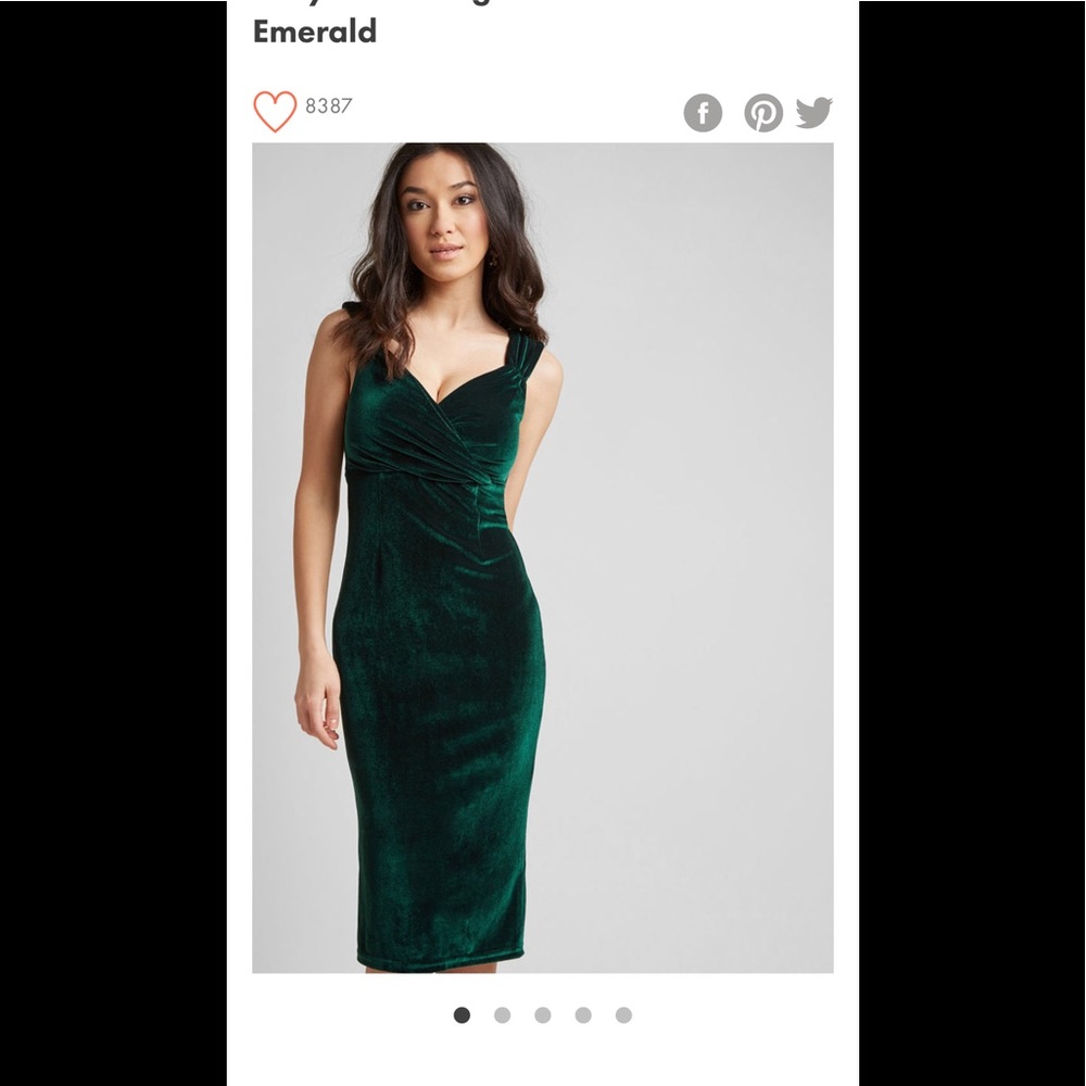 Velvet slip dress
